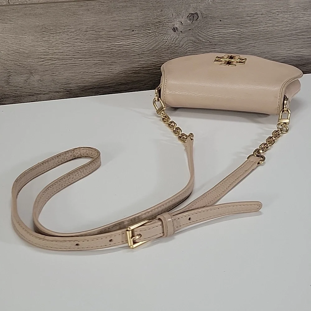 Tory Burch Pale Pink Small Leather Crossbody Shoulder Bag with Gold Hardware - Picture 6 of 12